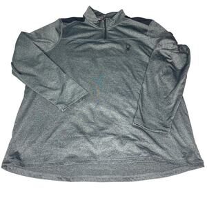 Spyder Men's sz Large Long Sleeve Pullover 1/4 Zip Dark Heathered Gray Active
